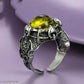 Dragon's Eye Vintage Gothic Ring – Mystic Amber
