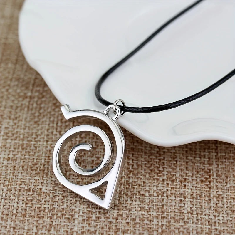Unisex - Konoha Leaf Pendant Necklace – Minimal Anime-Inspired Charm