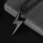 ⚡ Lightning Bolt Pendant Necklace – Bold. Minimal - (Black colour - 1 item)
