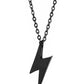 ⚡ Lightning Bolt Pendant Necklace – Bold. Minimal - (Black colour - 1 item)