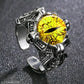 Dragon's Eye Vintage Gothic Ring – Mystic Amber