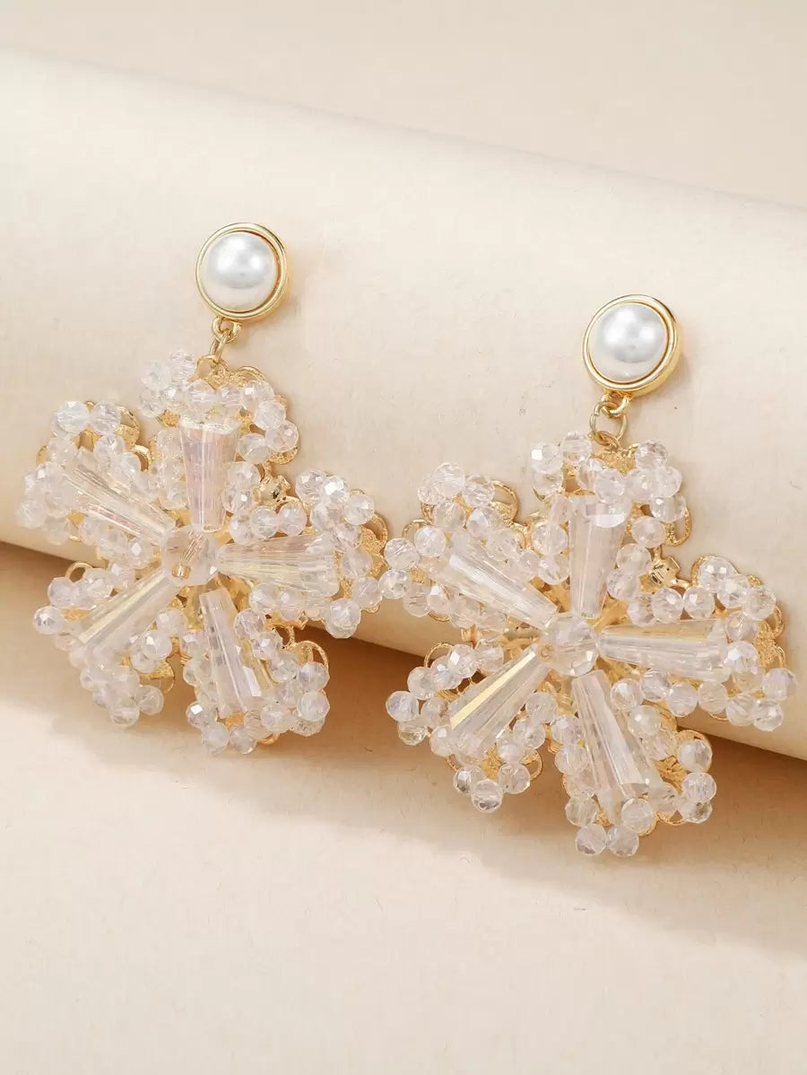Daisy Crystal Statement Earrings