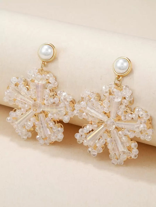Daisy Crystal Statement Earrings