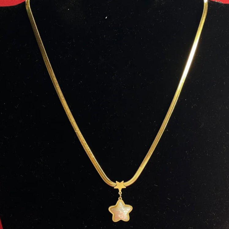 Snake Chain with Mother of Pearl Star