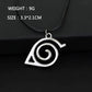 Unisex - Konoha Leaf Pendant Necklace – Minimal Anime-Inspired Charm