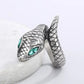 Emerald Serpent Ring – Vintage Snake Design with Green Eyes