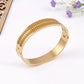 Radiant Gold-Tone Designer Bracelet – Elegant Geometric Finish